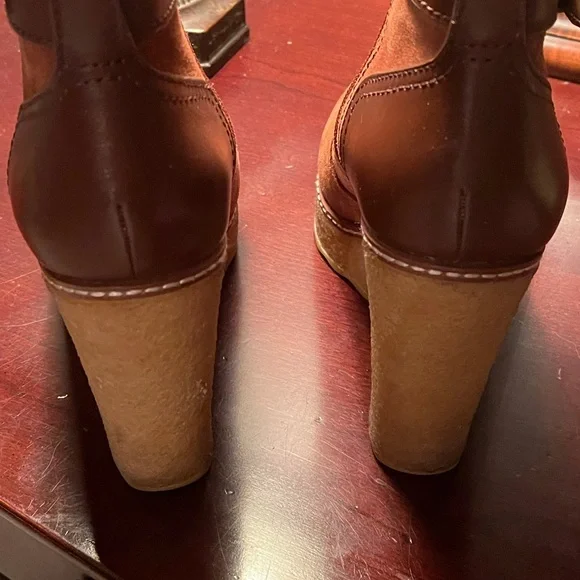 Tory Burch suede platform wedge booties - Picture 3 of 6